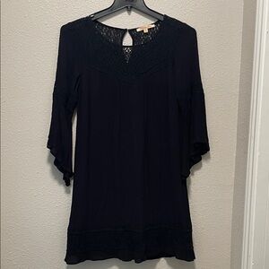 Magnolia Black Dress with Lace Details